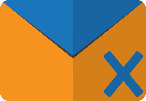 Email message delete in icon for multimedia concept. vector