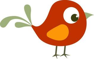 Cartoon bird vector icon.