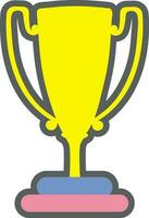 Flat style icon of a trophy cup. vector