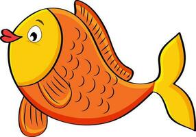 Art of fish making on white background. vector