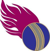 Blue ball with pink fire. vector