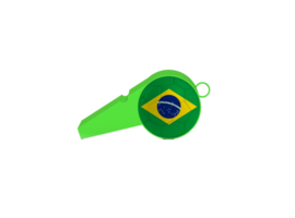 whistle for Brazil without background 3d Illustration AI Generated png