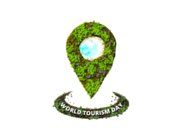 World Tourism Day without background 3d Illustration AI Generated png