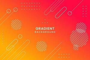 Orange magenta gradient geometric abstract background vector