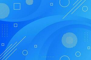 Blue gradient abstract geometric background vector