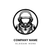 Ignite your brand's journey with our captivating astronaut illustration logo. Capturing the essence of ambition, discovery, and limitless possibilities vector