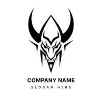 Harness the power of symbolism with a striking Baphomet head illustration logo design. Bold, mysterious, and evocative for a captivating brand. vector