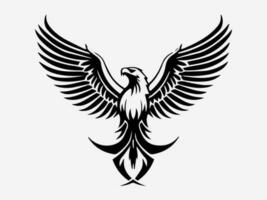 Majestic eagle logo design illustration capturing strength and freedom. Perfect for sports, aviation, and patriotic brands. Striking and impactful. vector