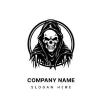 grim reaper hand drawn illustration vector