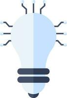 Artificial Bulb Icon In Blue Color. vector