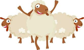 Character of sheep group. vector