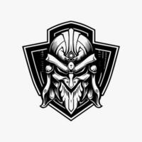 Guardian Shield Logo  Forge a powerful brand identity with an armor inspired illustration that symbolizes protection and security. vector