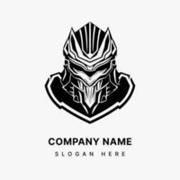 Knightly Armor Emblem  Create a bold and memorable logo design that showcases the strength and courage of a medieval knight. vector