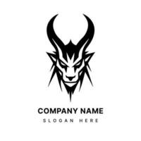 Mystical and enigmatic Baphomet head illustration logo design for a unique and captivating brand identity. Occult, symbolism, and mystery. vector