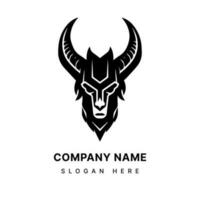 Harness the power of symbolism with a striking Baphomet head illustration logo design. Bold, mysterious, and evocative for a captivating brand. vector