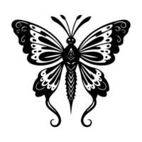Embrace the unique and mesmerizing world of insects with this hand drawn tribal tattoo illustration. Delicate yet powerful, it captures the essence of transformation and resilience. vector