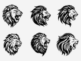 león mano dibujado logo diseño ilustración vector