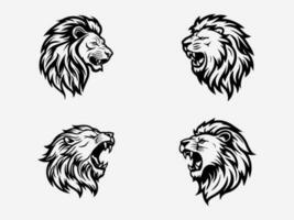 lion hand drawn logo design illustration vector