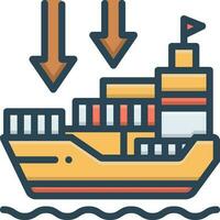 color icon for importers vector