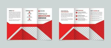 Professional modern business trifold brochure design template for your company Free Vector