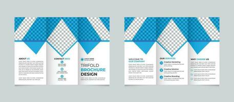 Professional corporate modern minimal business trifold brochure design template for your company Free Vector