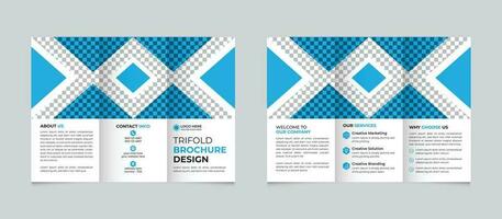 Corporate creative modern minimal business trifold brochure design template for your company Free Vector