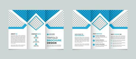 Professional corporate modern minimal business trifold brochure design template Free Vector