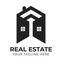 Professional corporate modern abstract minimal real estate home house logo design Free Vector