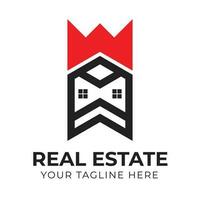 Professional creative modern abstract minimal real estate home house logo design Free Vector