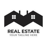 Professional modern abstract minimal real estate home house logo design Free Vector