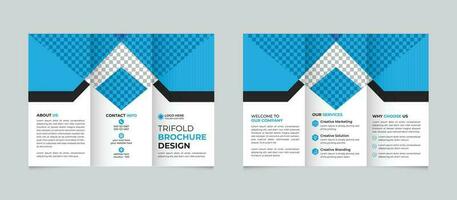 Corporate creative modern minimal business trifold brochure design template for your company Free Vector