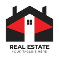 Professional creative modern abstract minimal real estate home house logo design Free Vector