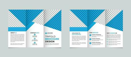 profesional moderno mínimo negocio tríptico folleto diseño modelo para tu empresa gratis vector