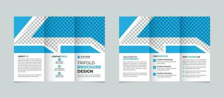 Corporate modern business trifold brochure design template Free Vector