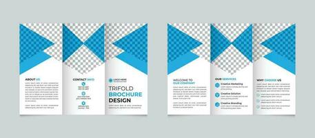 Creative modern business trifold brochure design template Free Vector