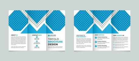 Creative corporate modern business trifold brochure design template Free Vector