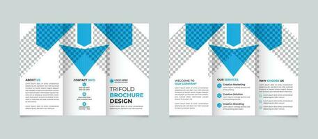 Modern minimal business trifold brochure design template Free Vector