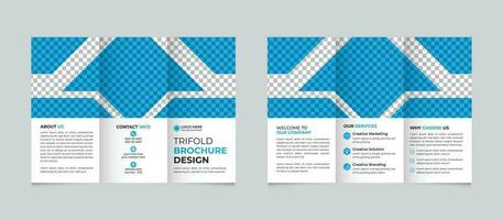 Professional modern abstract business trifold brochure design template Free Vector