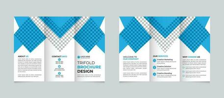 Professional modern minimal business trifold brochure design template Free Vector
