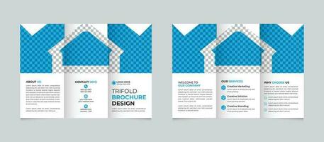 Professional modern abstract business trifold brochure design template Free Vector