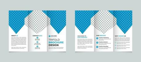 Creative modern business trifold brochure design template Free Vector