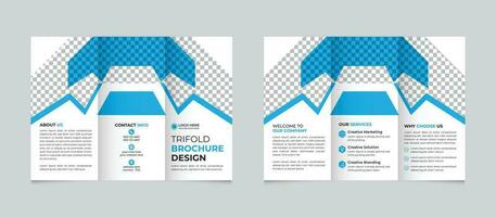 Professional corporate creative modern business trifold brochure design template Free Vector