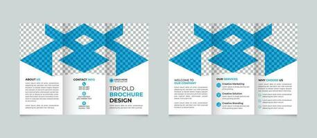 Corporate modern abstract business trifold brochure design template Free Vector