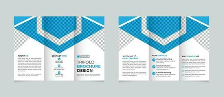 Professional creative modern abstract business trifold brochure design template Free Vector