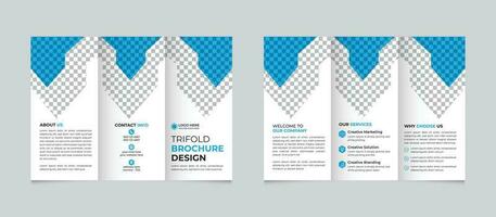 Professional corporate creative modern business trifold brochure design template Free Vector