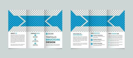 Corporate modern business trifold brochure design template Free Vector