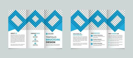 Professional modern abstract business trifold brochure design template Free Vector