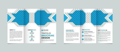 Creative corporate modern minimal business trifold brochure design template Free Vector