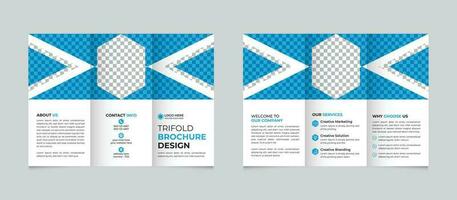 Professional modern abstract business trifold brochure design template Free Vector