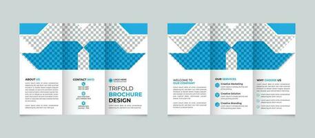 Creative corporate modern minimal business trifold brochure design template Free Vector